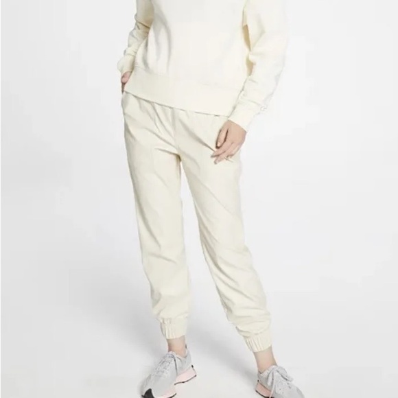 Calia faux leather jogger high rise Ivory color - Picture 3 of 9